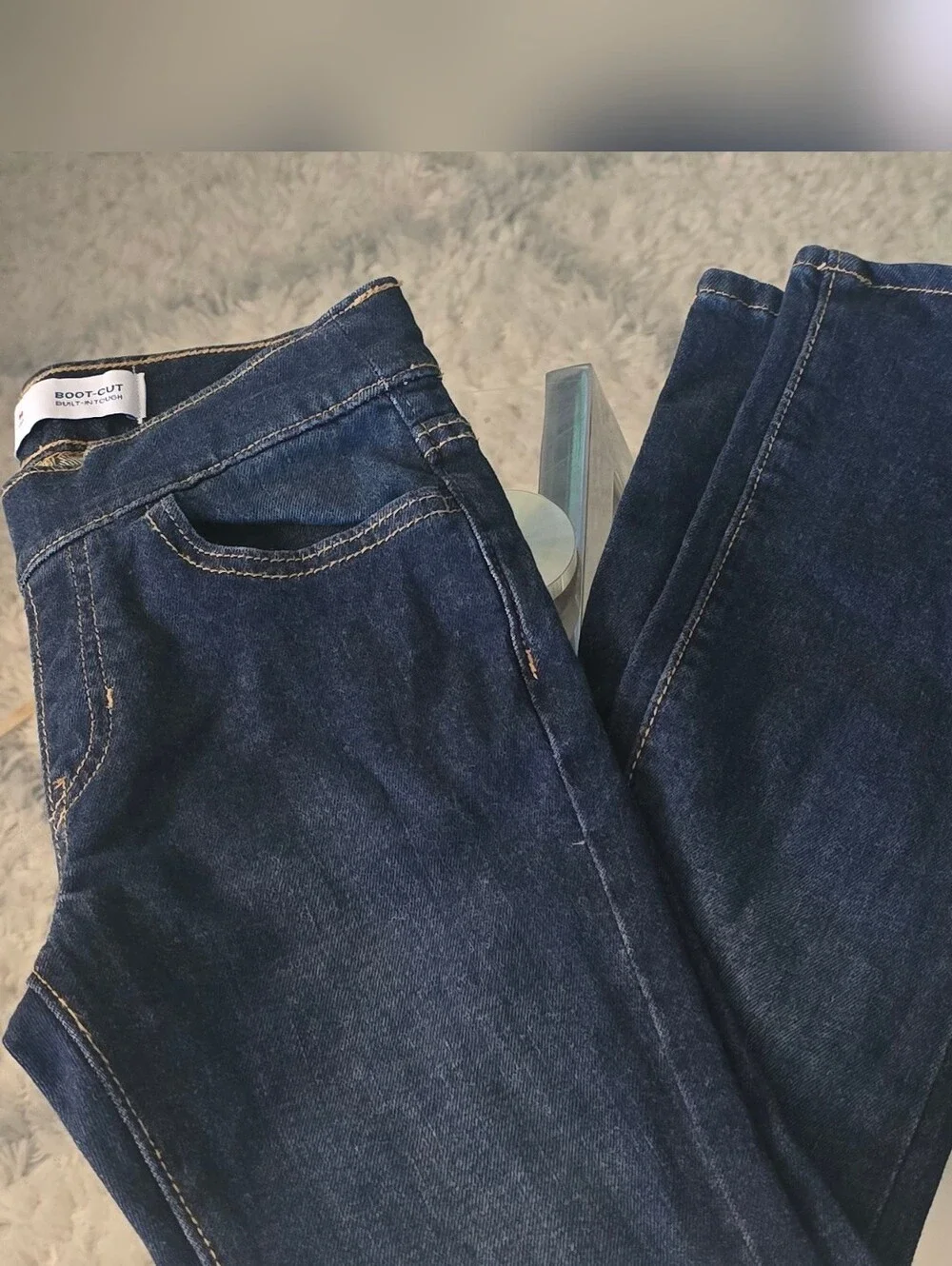 Old Navy Girl's Boot-Cut Stretchy Pull On Jeans- Size 8